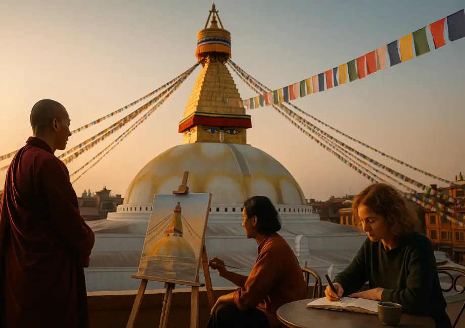 Why Artists, Poets, and Monks Come to Boudha for Inspiration